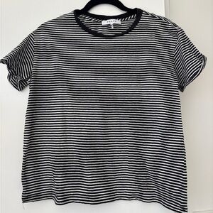 Frame Denim Monochrome Striped Tee